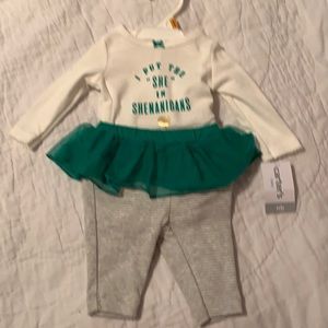 NWT nb one outfit for st pattys day